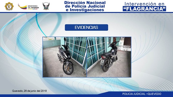 Motocicleta es recuperada en Quevedo