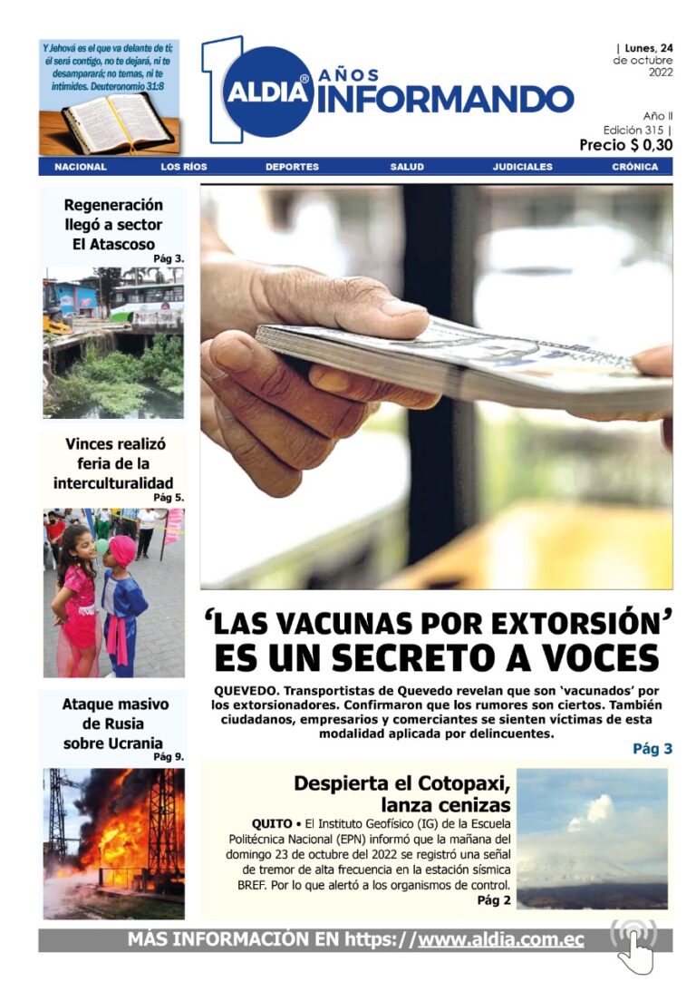 Edición impresa digital de ALDIA , 24 de octubre 2022