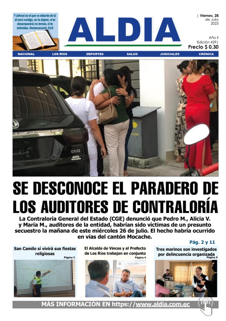 Edición 28 de julio 2023, Aldia con la mejores noticias