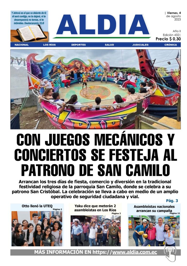 Edición 4 de agoto 2023, San Camilo celebra sus fiestas patronales