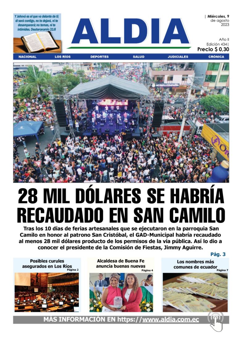 Edición 9 de agosto 2023, San Camilo recaudó 28 mil dólares