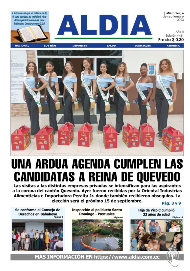 Edición 6 de septiembre 2023, Candidatas a reina e Quevedo visitan La Oriental