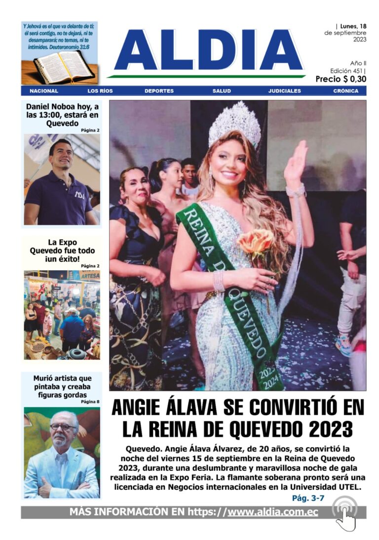 Edicción 18 de septiembre 2023, Quevedo tiene reina 2023