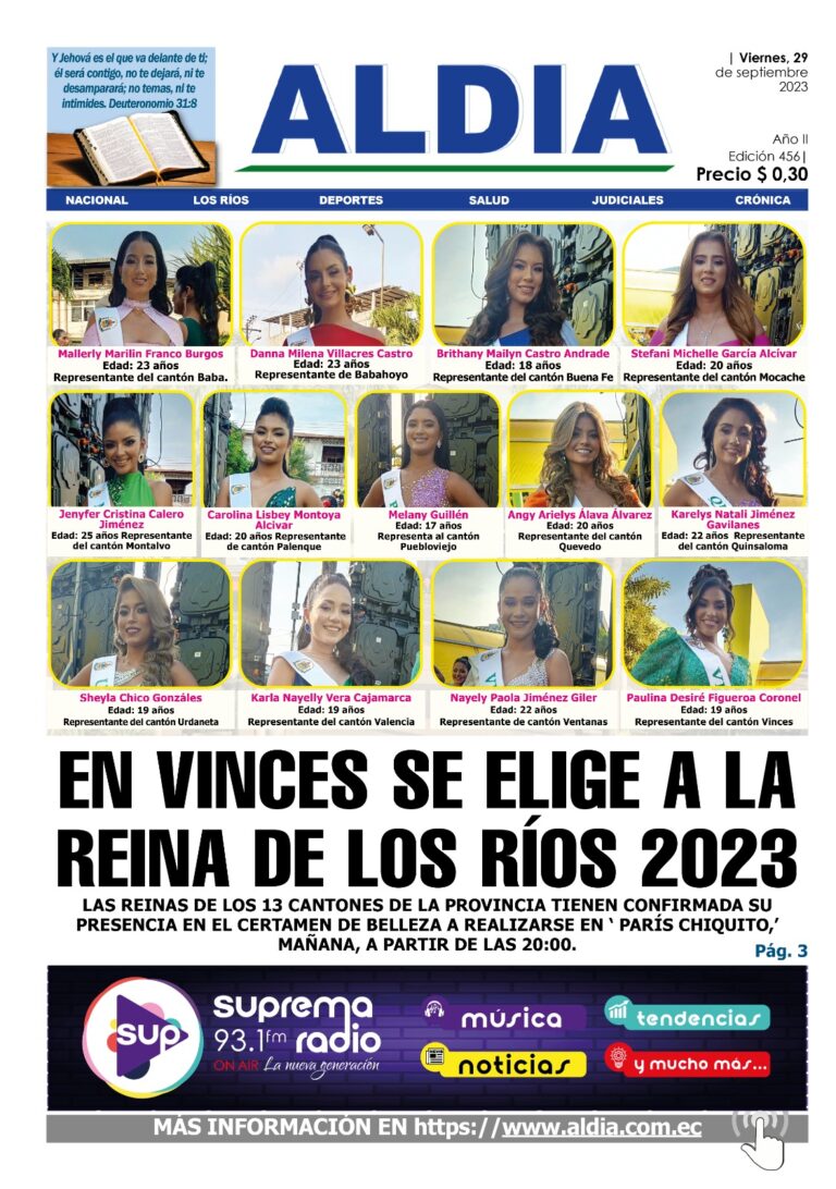 Edición 29 de septiembre 2023, La Ronda Quevedeña es en la 7 de Octubre