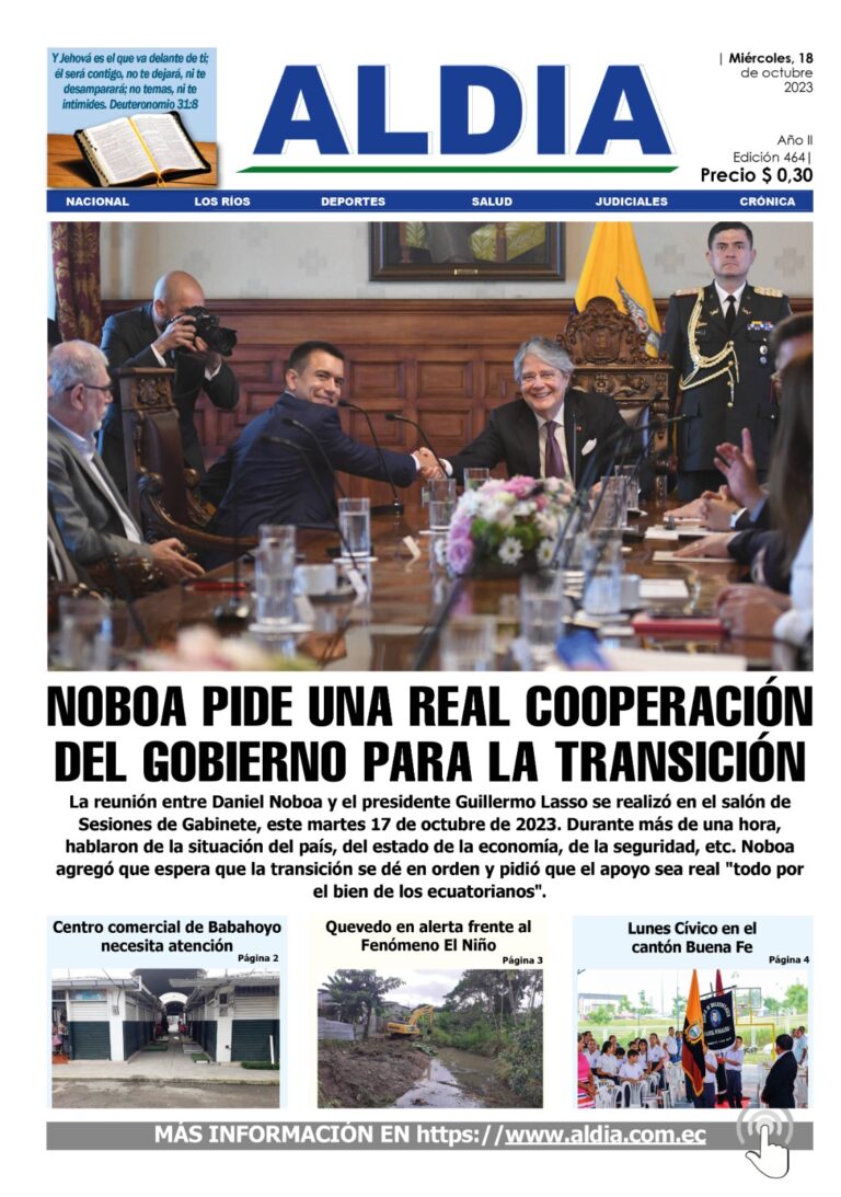 Edición 18 de octubre 2023, Daniel Noboa se reunió con Lasso