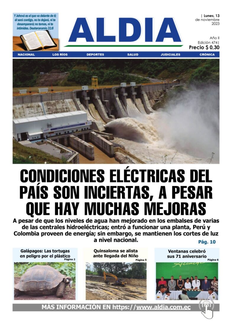 Edición 13 de noviembre de 2023, Siguen los cortes de energía