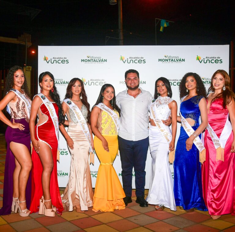 Vinces presentó a sus bellas candidatas a reina por los 179 años