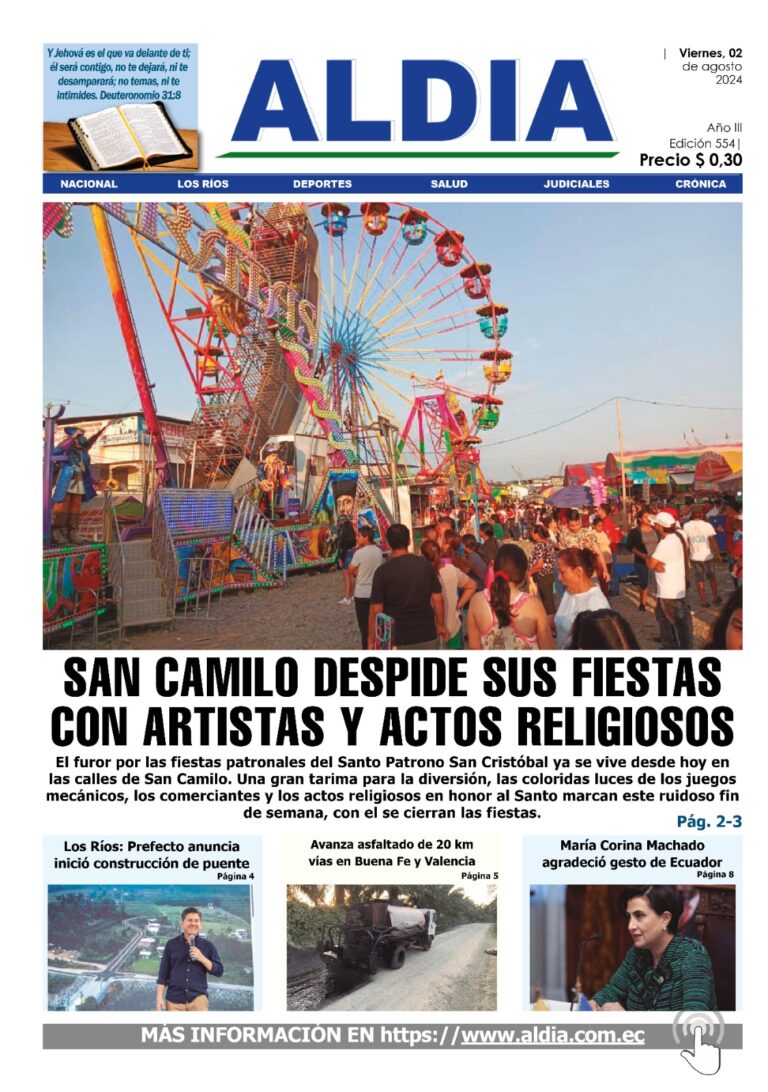 Edición 2 de agosto 2024, San Camilo celebra fustas patronales