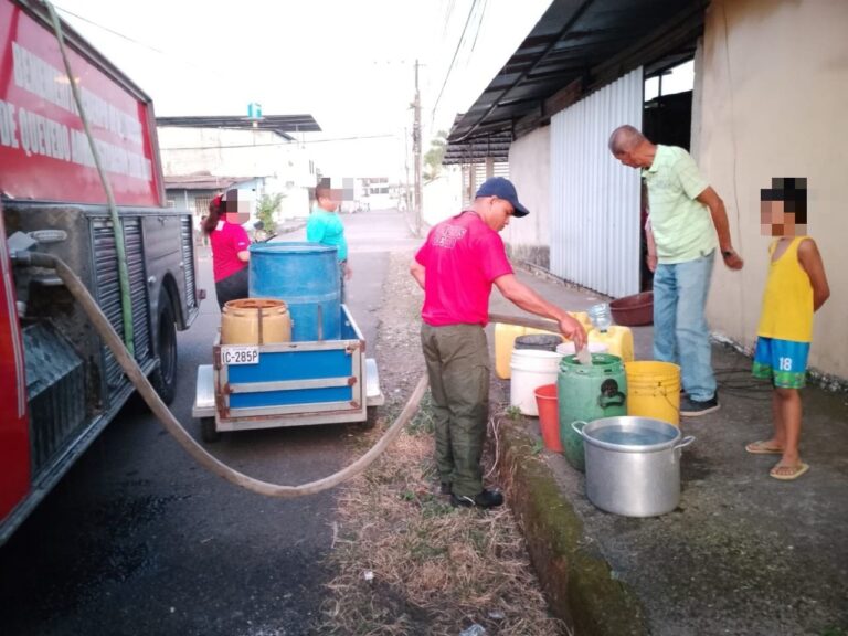 Empresa de Agua recomienda a quevedeños abastecerse de agua, debido a apagón